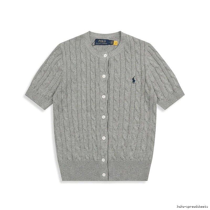 Ralph Lauren knitted retro-style grey cardigan