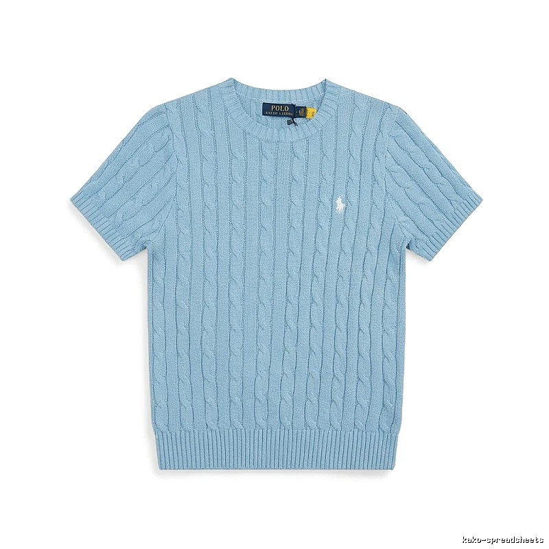 Ralph Lauren Polo Light Blue Trendy Brand Short-sleeve Shirt