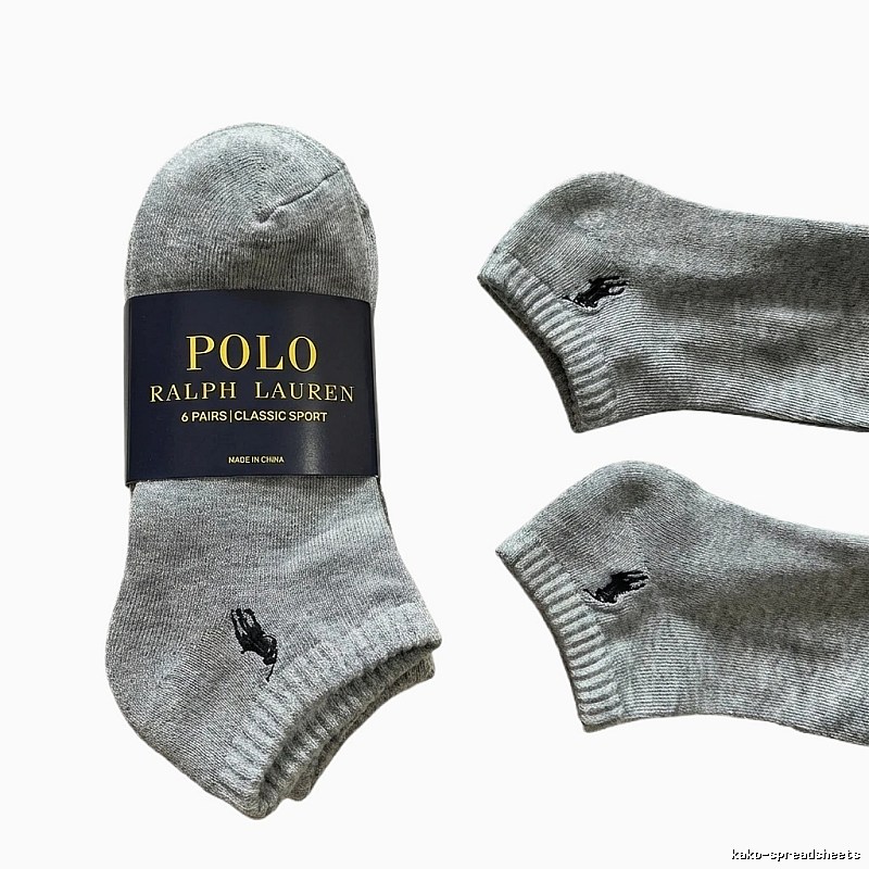 Ralph Lauren Polo Series Grey Sports Socks