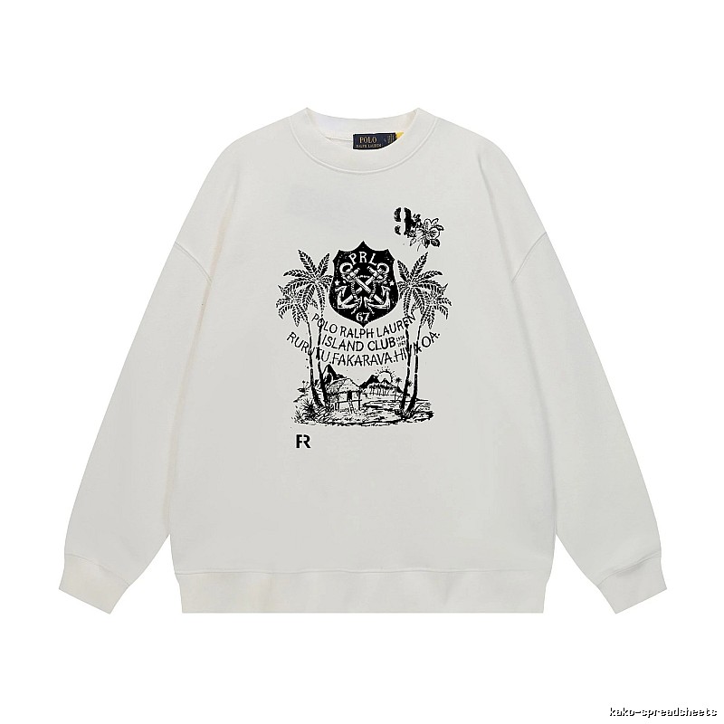 Ralph Lauren retro-style white sweatshirt