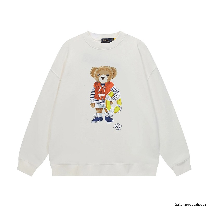 Ralph Lauren white sweatshirt with bear print