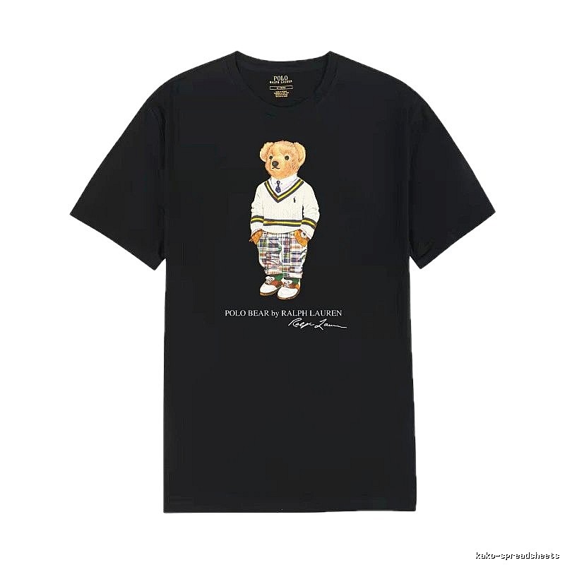 Ralph Lauren's Bear Series Black T-shirt