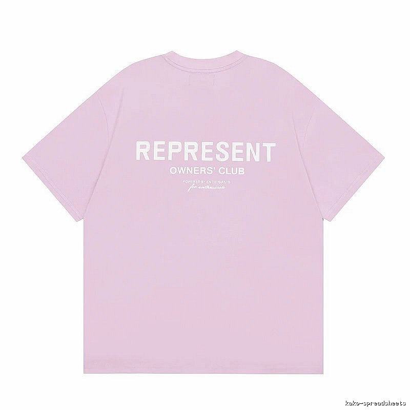 Represent Pink Style 801 Owners Club T-Shirt Relaxed Styling Logo