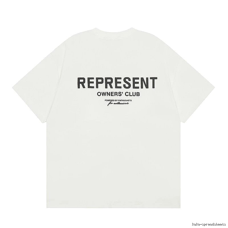 Represent White Style 801 Owners Club T-Shirt Color Pop Logo