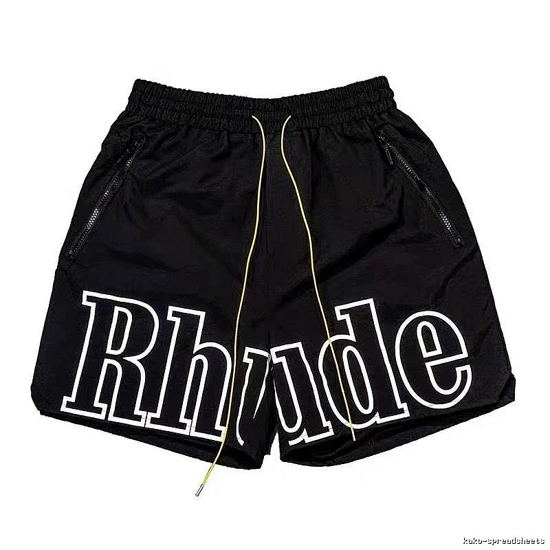 RHUDE Alphabet Wind Black Shorts