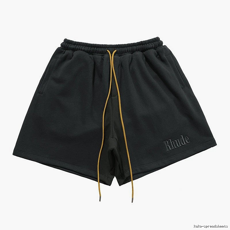 RHUDE casual style black shorts