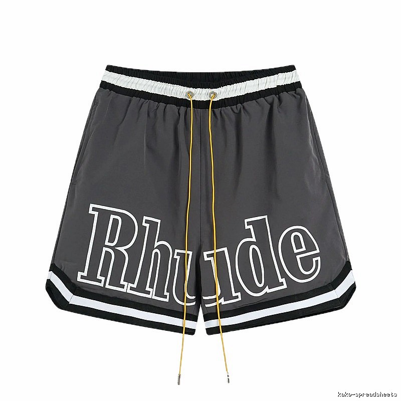 RHUDE letter - style grey shorts