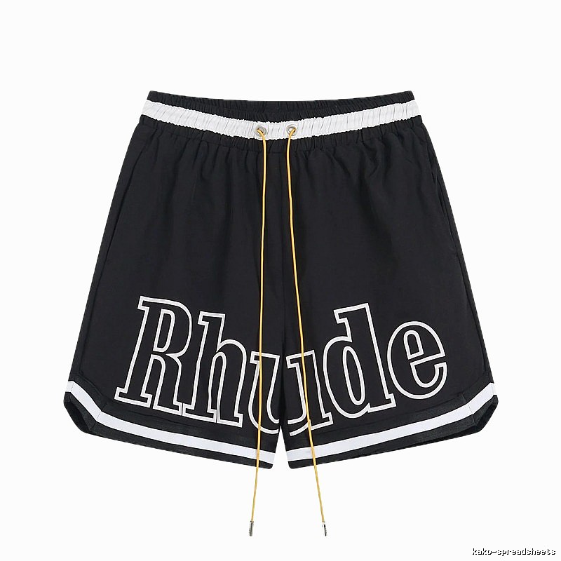 RHUDE lettered sporty shorts