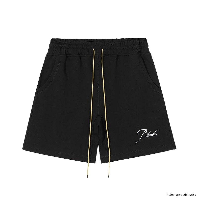 RHUDE minimalist style black shorts