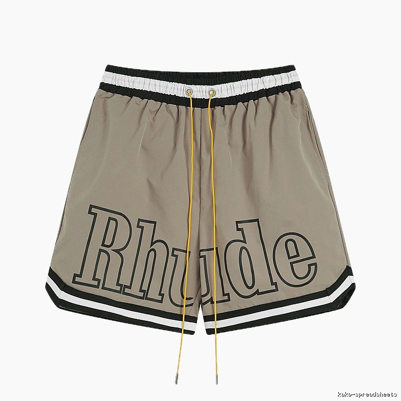 RHUDE sporty khaki shorts