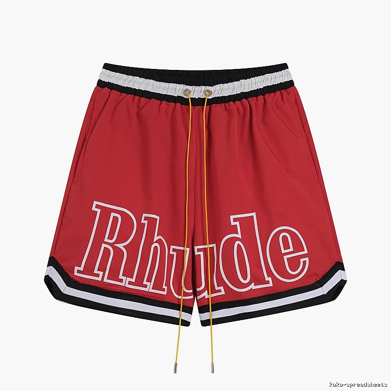 RHUDE sporty red shorts