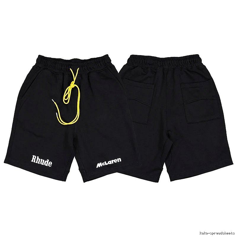 RHUDE Trendy and Cool Style Black Shorts