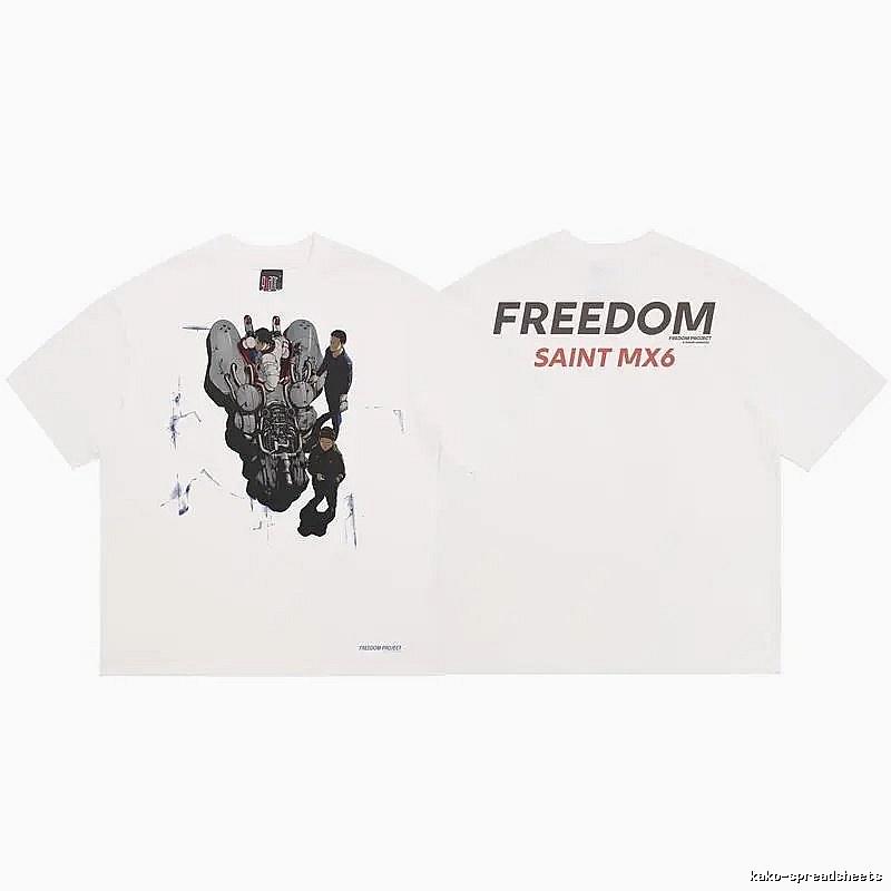 SAINT MX6 Streetwear Printed White T-Shirt