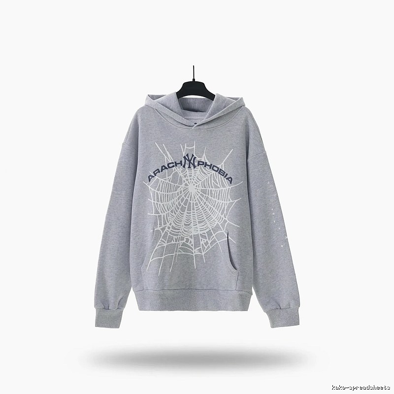 Sp5der Spider Series Grey Streetwear Sweatshirt