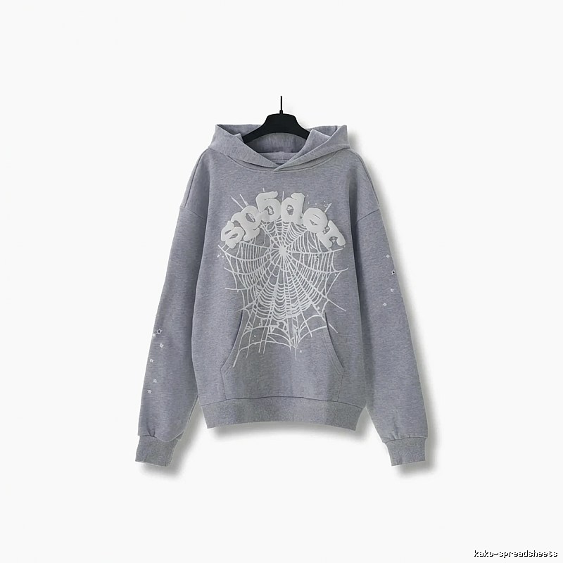 Sp5der Spider Web Print Grey Sweatshirt