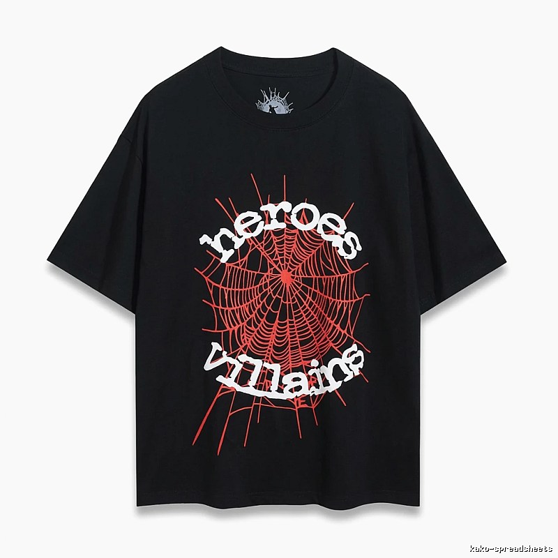 Sp5der Spider Web Style Black T-shirt