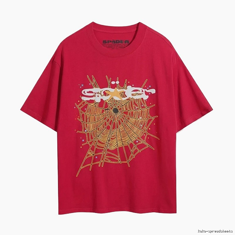 Sp5der Trendy Style Red T-shirt
