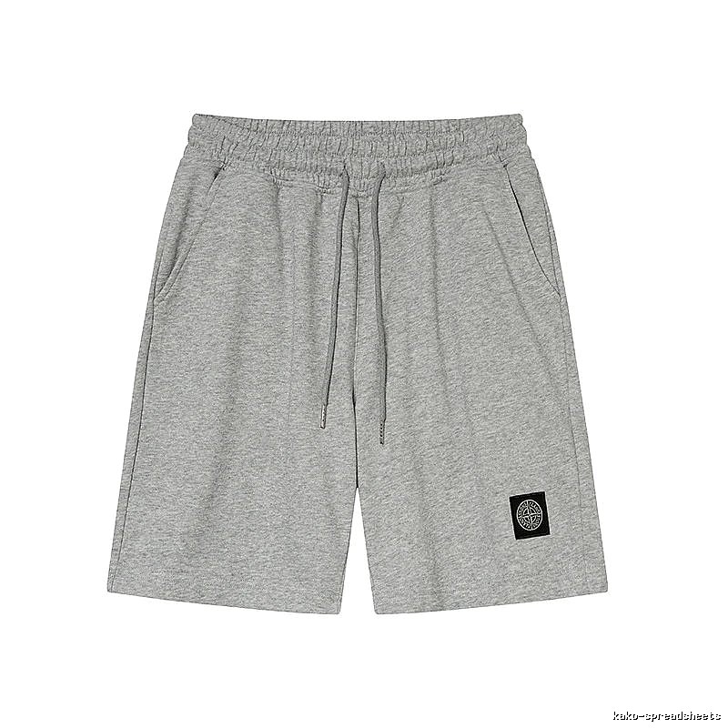 Stone Island Badge Casual Style Grey Shorts