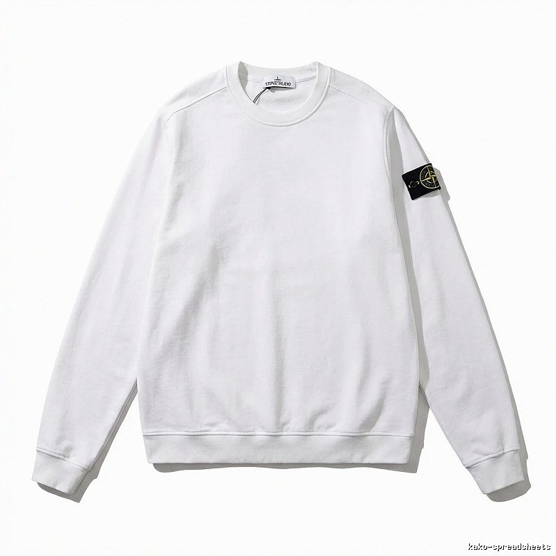Stone Island basic simple white sweatshirt
