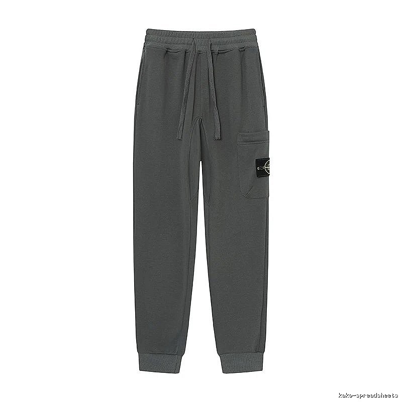 Stone Island Classic Street Style Dark Grey Jogger Sweatpants