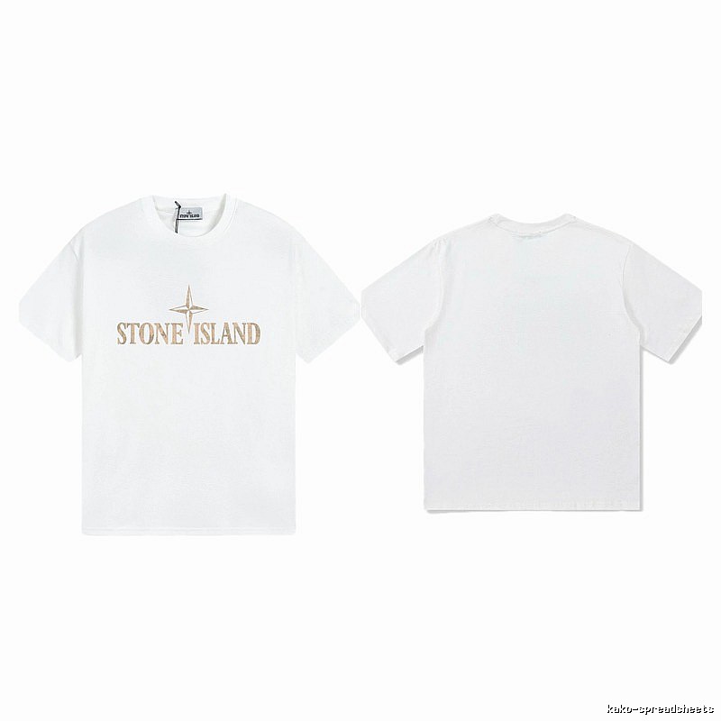 Stone Island Classic Street Style White Short Sleeve T-Shirt