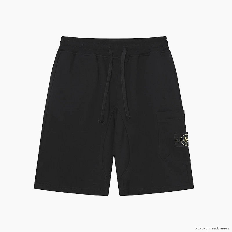 Stone Island Compass Collection Workwear Style Black Shorts