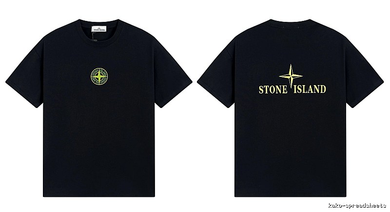 Stone Island Compass Series Streetwear Black Short Sleeve T-Shirt