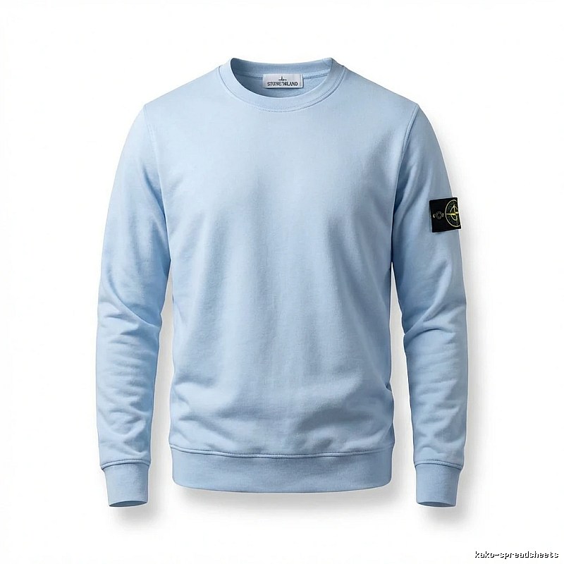 Stone Island minimalist light blue sweatshirt