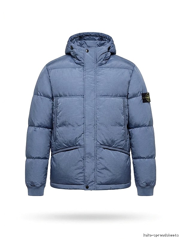 Stone Island series trendy brand light blue down jacket