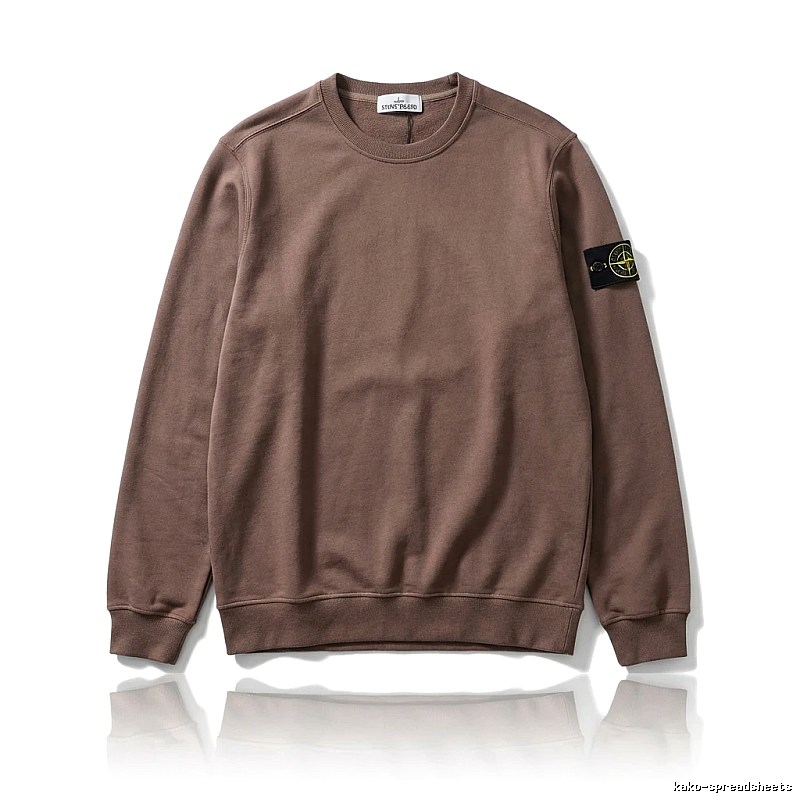Stone Island Simple Style Coffee-colored Sweatshirt