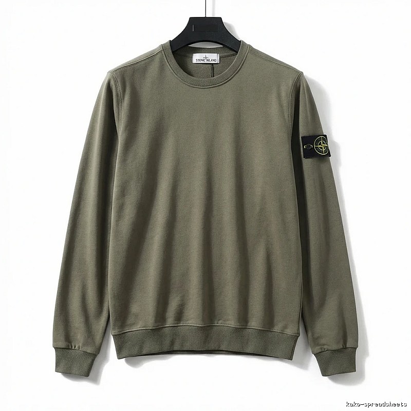 Stone Island trendy brand military green sweatshirt
