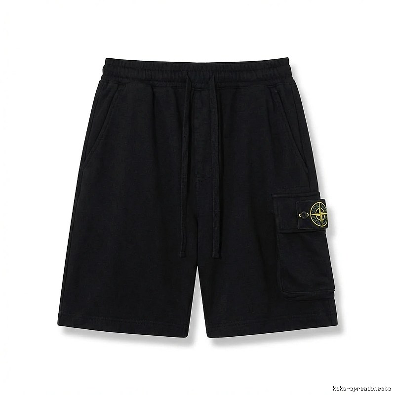 Stone Island work - style black shorts