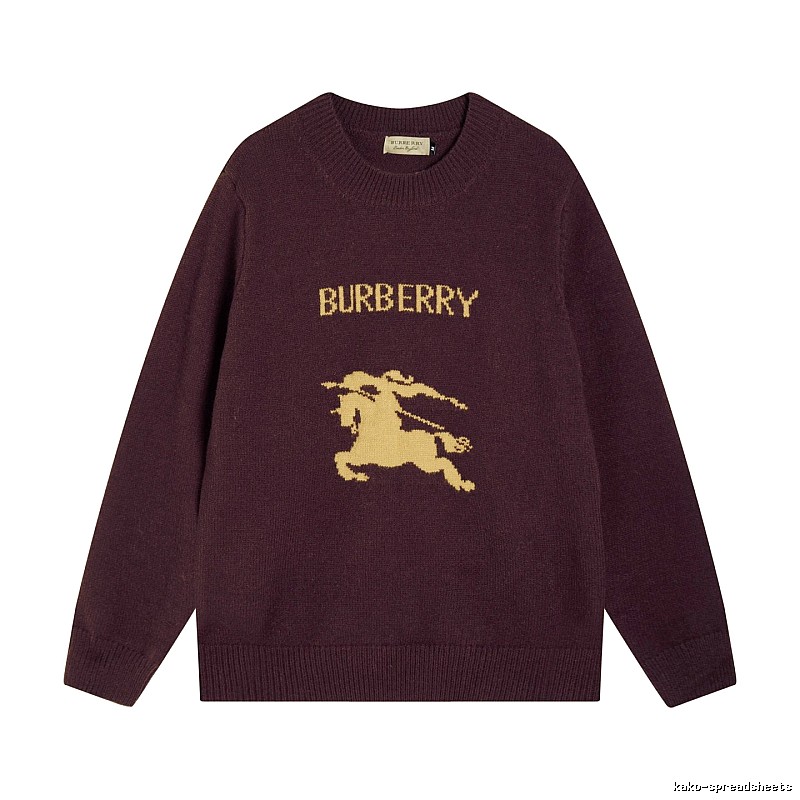 Streetwear Rotation Wool Knit Sweater by Burberry with Graphic Lettering