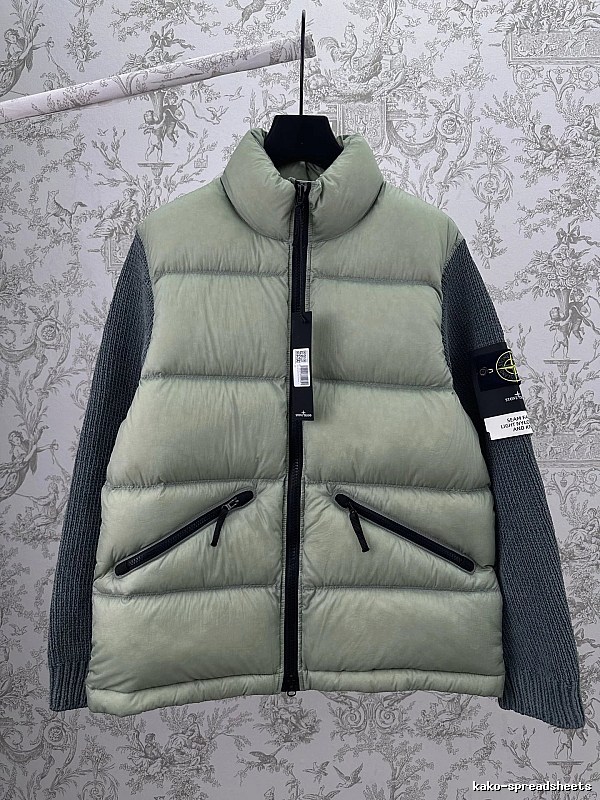 Stripe Striped Puffer Jacket with ThomBrowne Branding