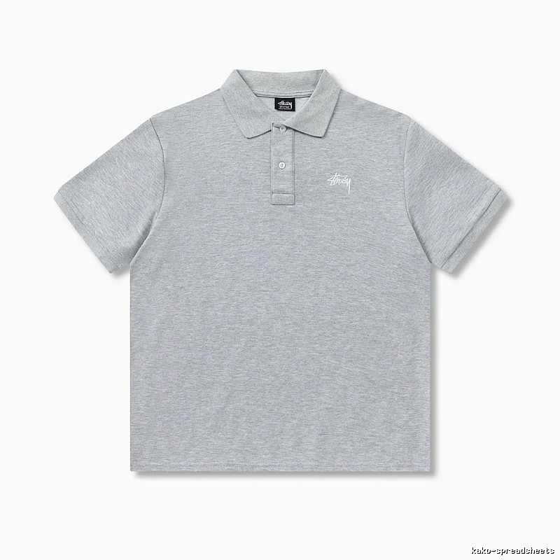 Stussy basic grey Polo shirt