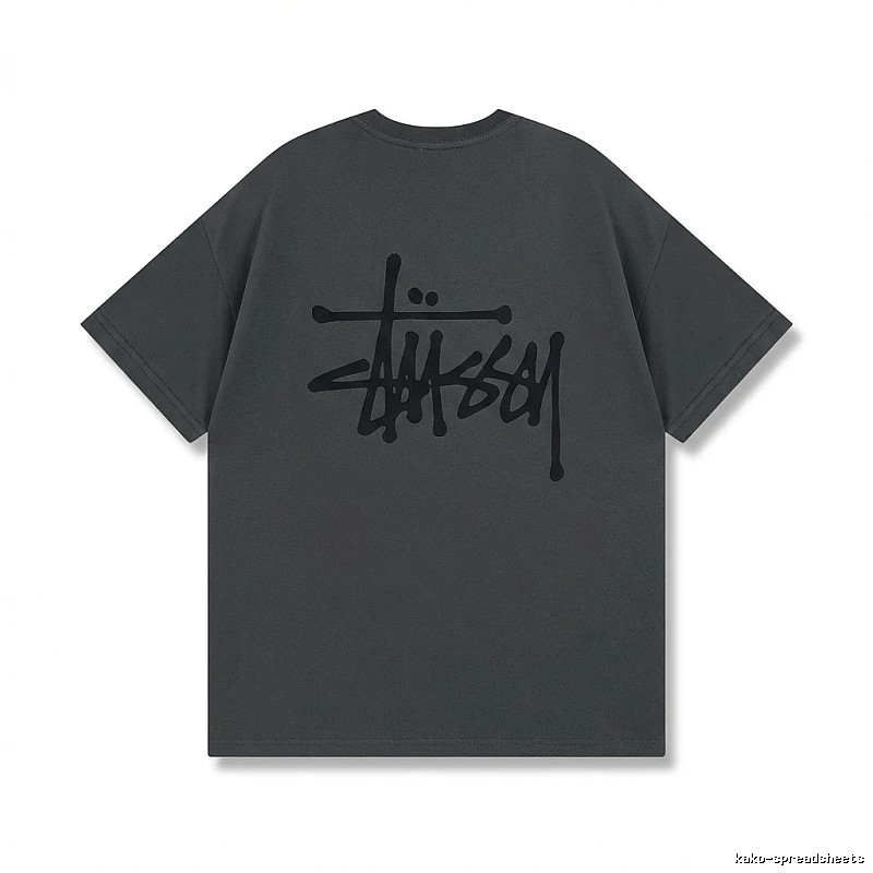 Stussy basic street style gray T-shirt