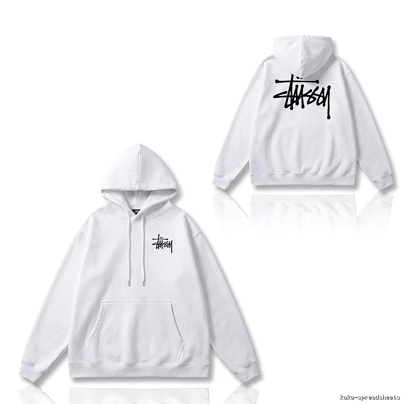 Stussy basic style simple white sweatshirt