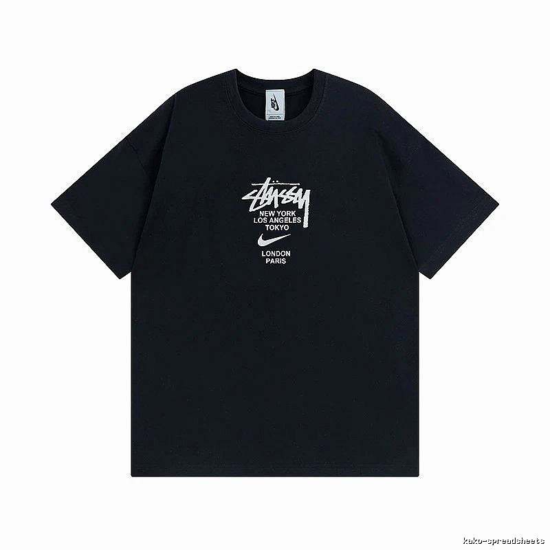 Stussy Black Spider Graphic T-Shirt Downtown Style Logo