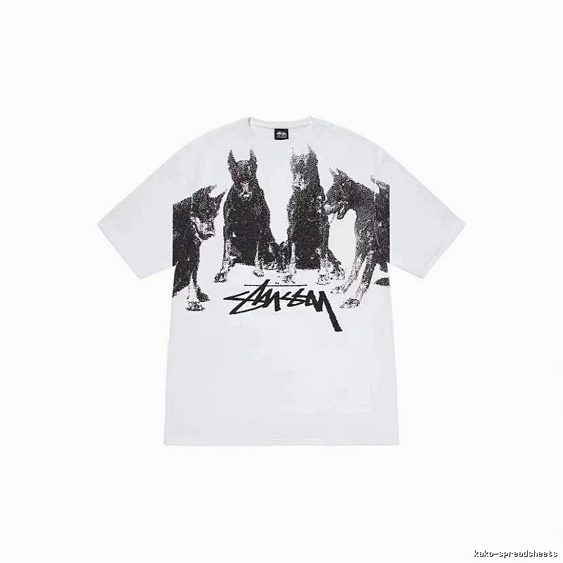 Stussy Casual Graphic T-shirt Black White Stussy for Streetwear Looks