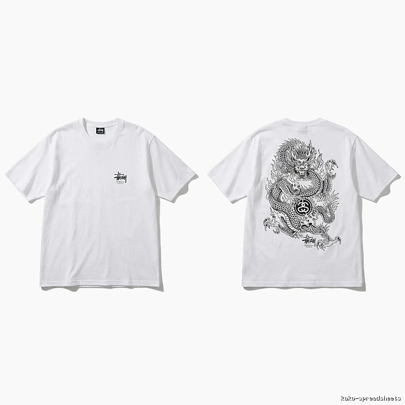 Stussy Chinese-style white T-shirt