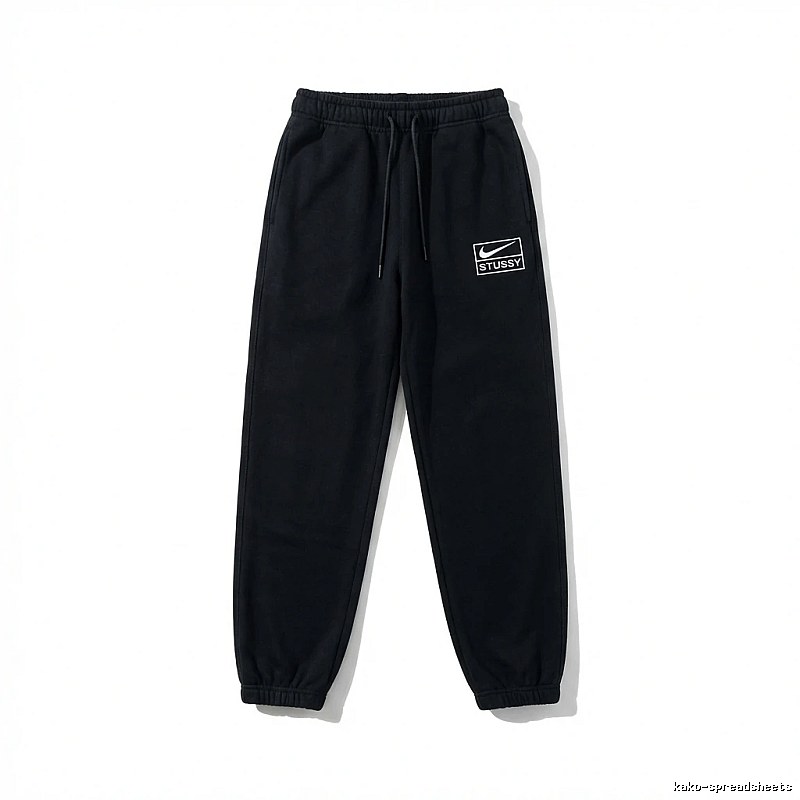 Stussy Co-branded Casual Black Sweatpants