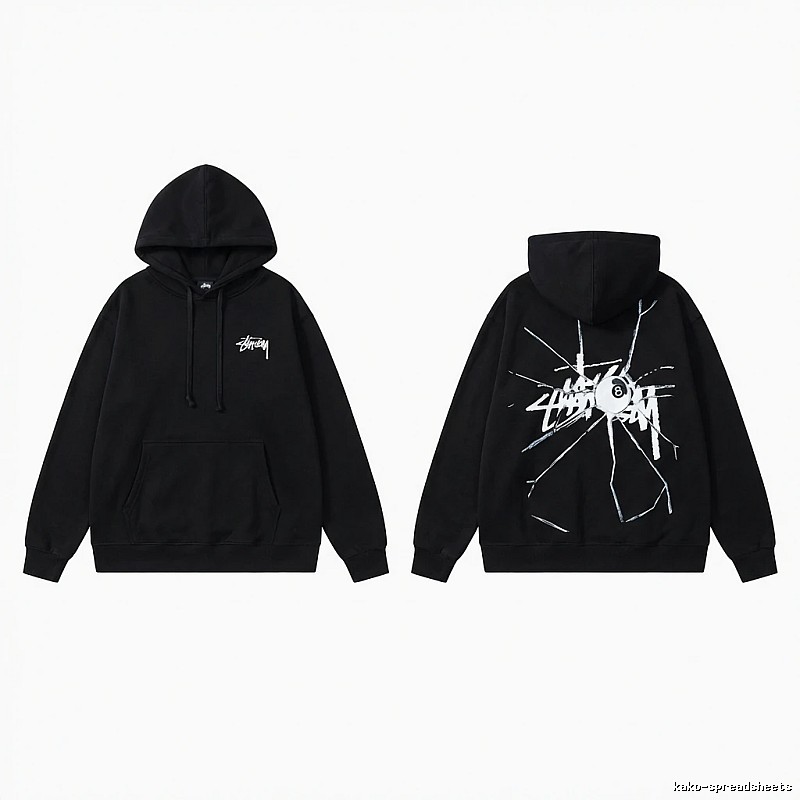 Stussy dark style black hoodie