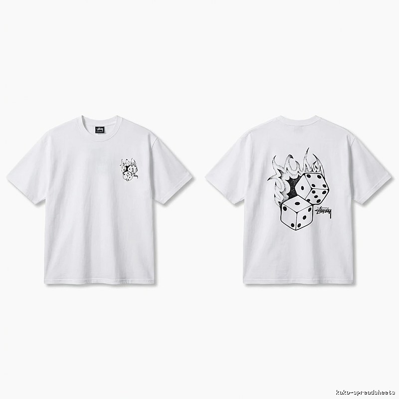 Stussy Dice Print Style White T-shirt