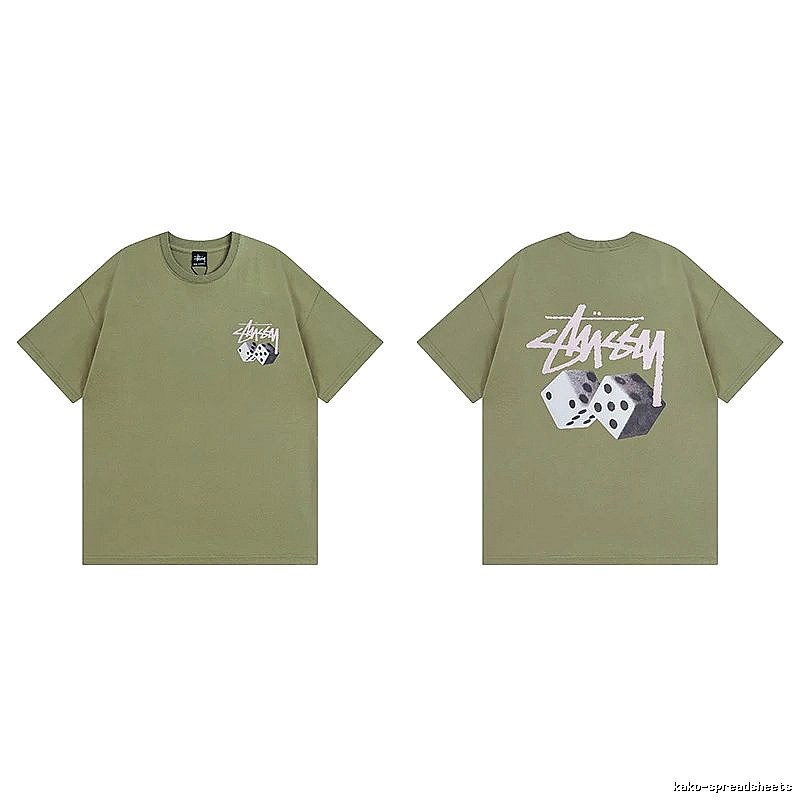 Stussy Green Spider Graphic T-Shirt Everyday Rotation Logo