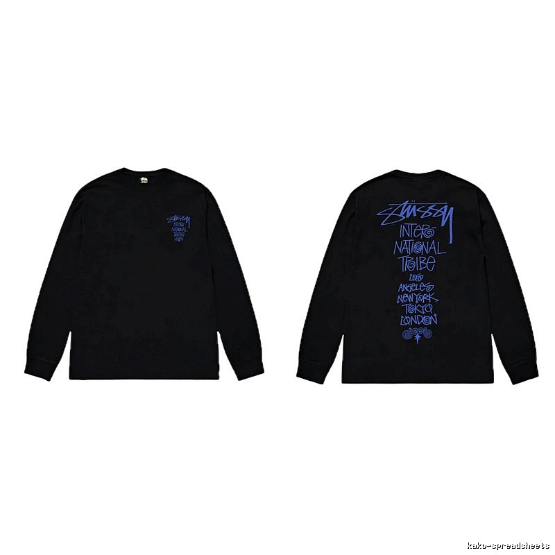 Stussy International Tribal Style Black Long-sleeve