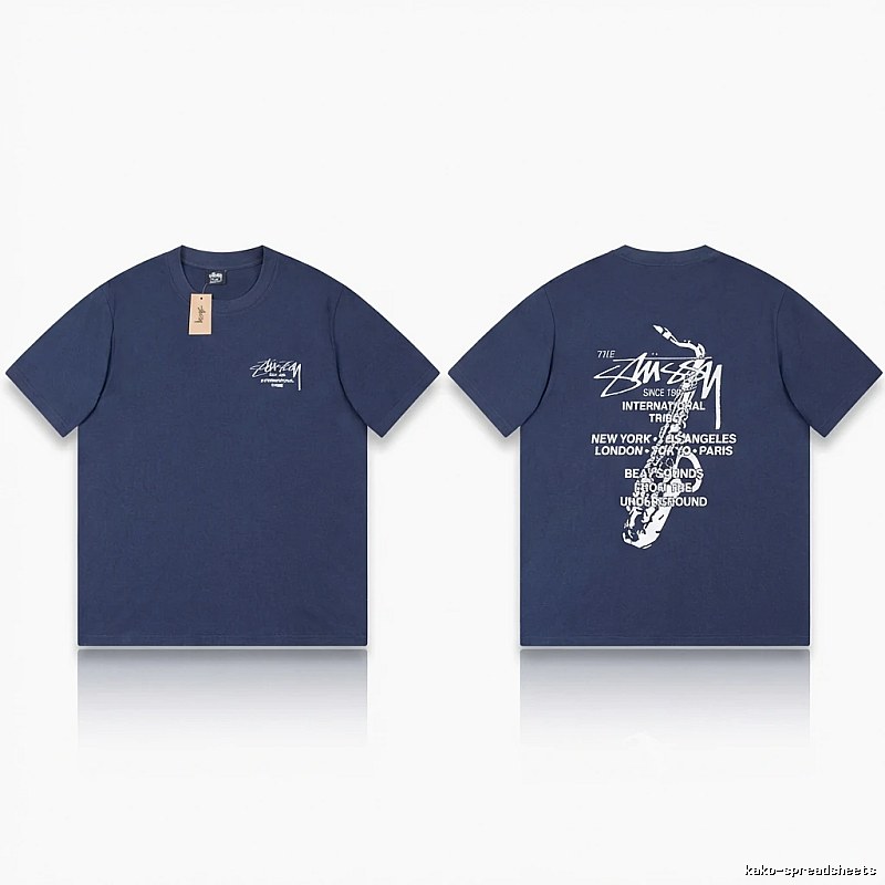 Stussy International Tribal Style Navy Blue T-shirt
