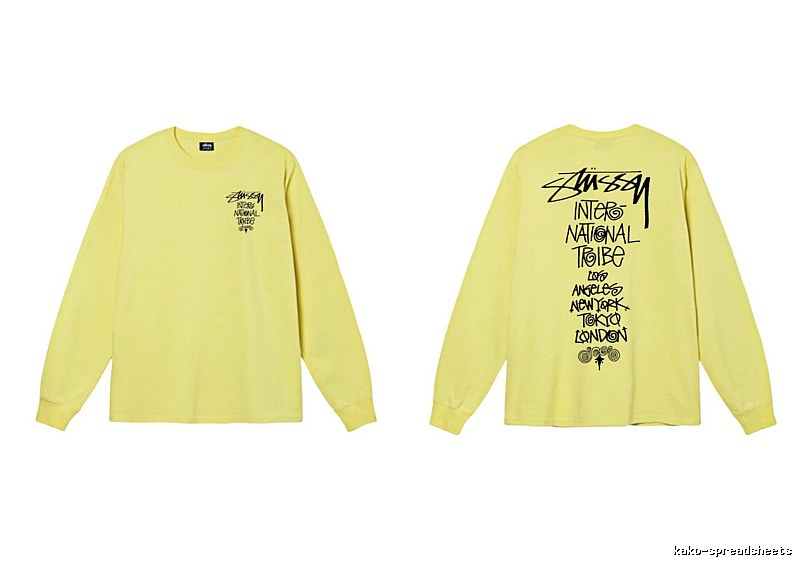 Stussy International Tribal Style Yellow Long-sleeve