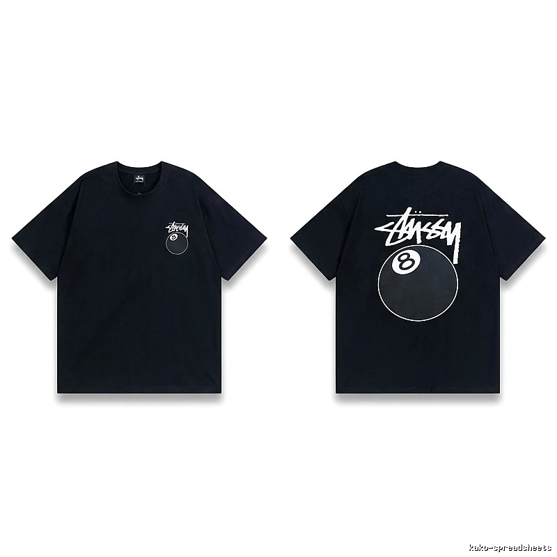 Stussy No.8 Ball Style Black T-shirt