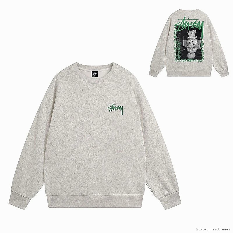Stussy Oatmeal Style 540 Graphic SweatShirt Easy Pairing