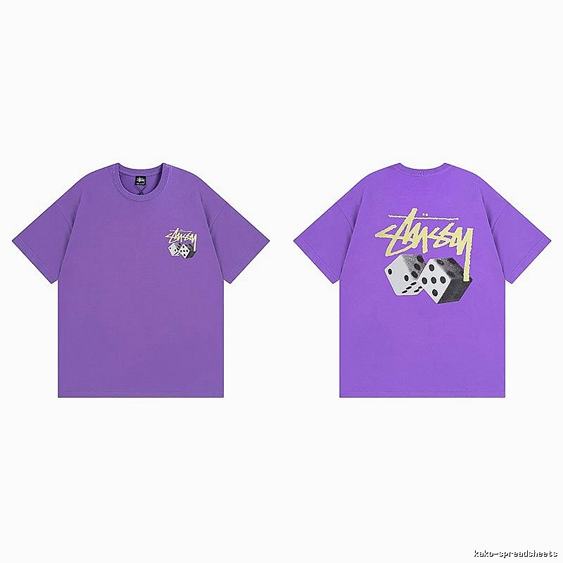 Stussy Purple Spider Graphic T-Shirt Campus Look Logo